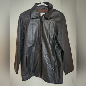 Vtg Worthington Leather Jacket Men Small Black Lined‎ Biker Motorcycle Coat NEW